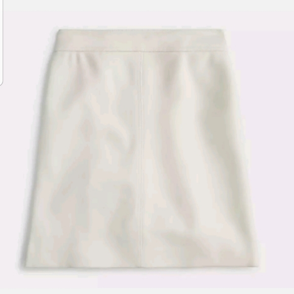 J. CREW Double Serge Wool Ivory Mini Skirt - Picture 4 of 7